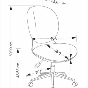 Kontoritool lastele ORLION, must / hall