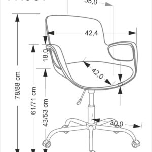 Kontoritool FROST, valge