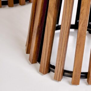 Kohvilaud BELRIA,  pähkel / valge marmor