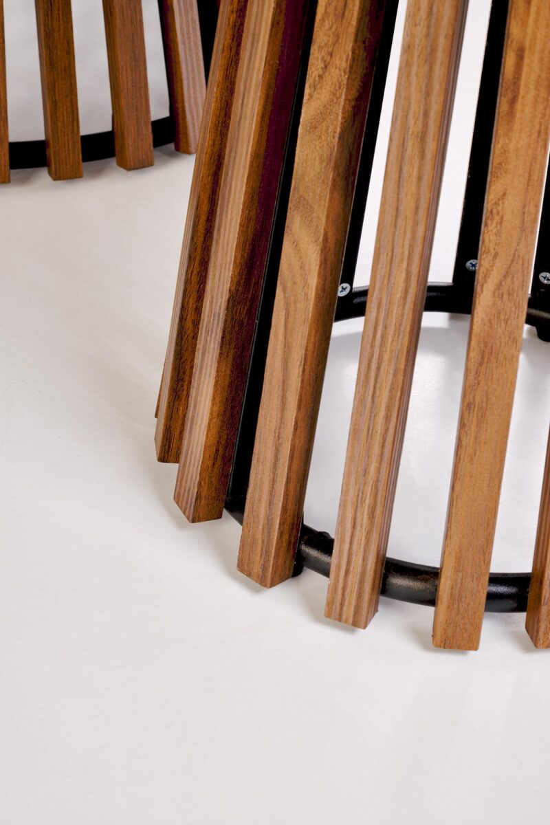 Kohvilaud BELRIA, pähkel / valge marmor