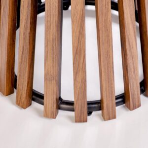 Kohvilaud BELRIA, pähkel / valge marmor