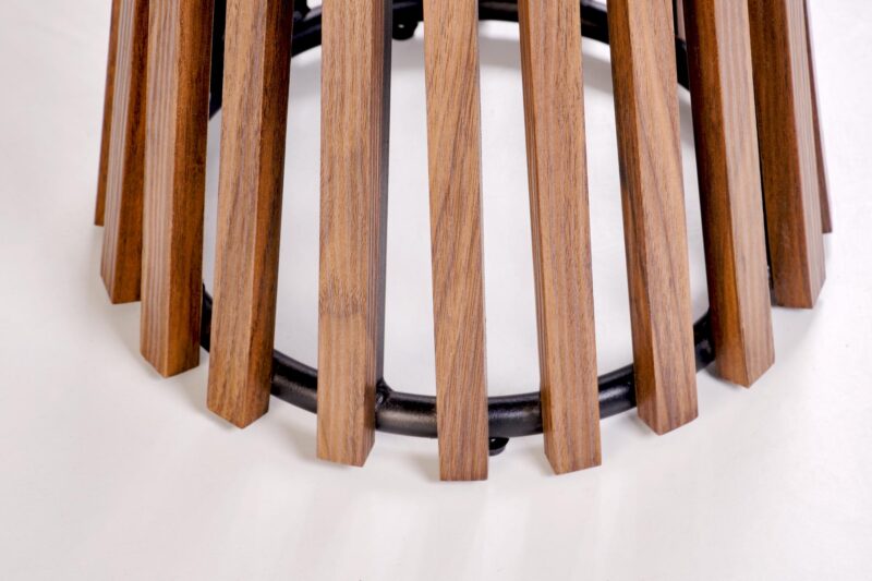 Kohvilaud BELRIA, pähkel / valge marmor