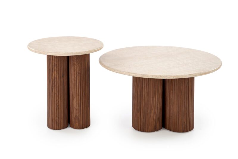 Kohvilaud DOROTEA, travertiin / pähkel
