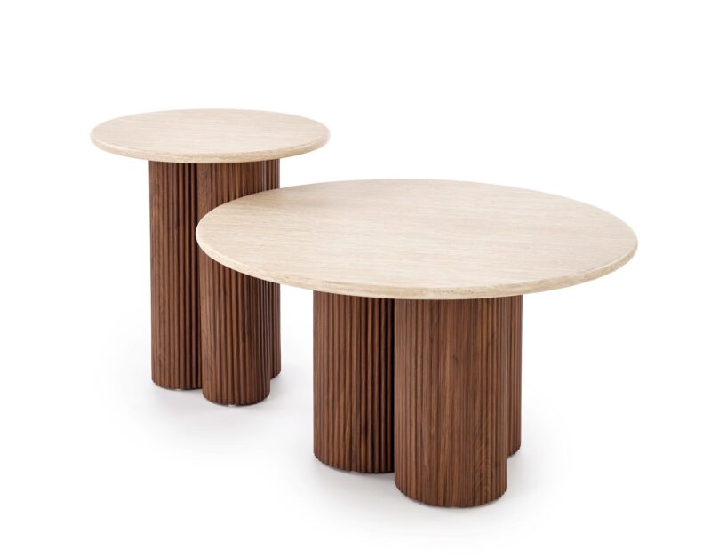 Kohvilaud DOROTEA, travertiin / pähkel