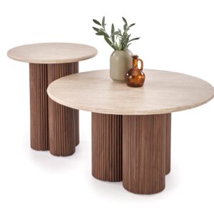 Kohvilaud DOROTEA, travertiin / pähkel