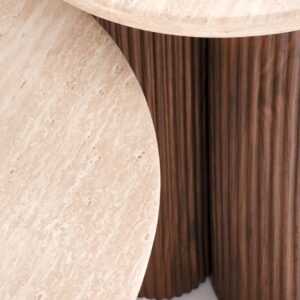 Kohvilaud DOROTEA S, travertiin / pähkel