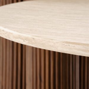 Kohvilaud DOROTEA S, travertiin / pähkel