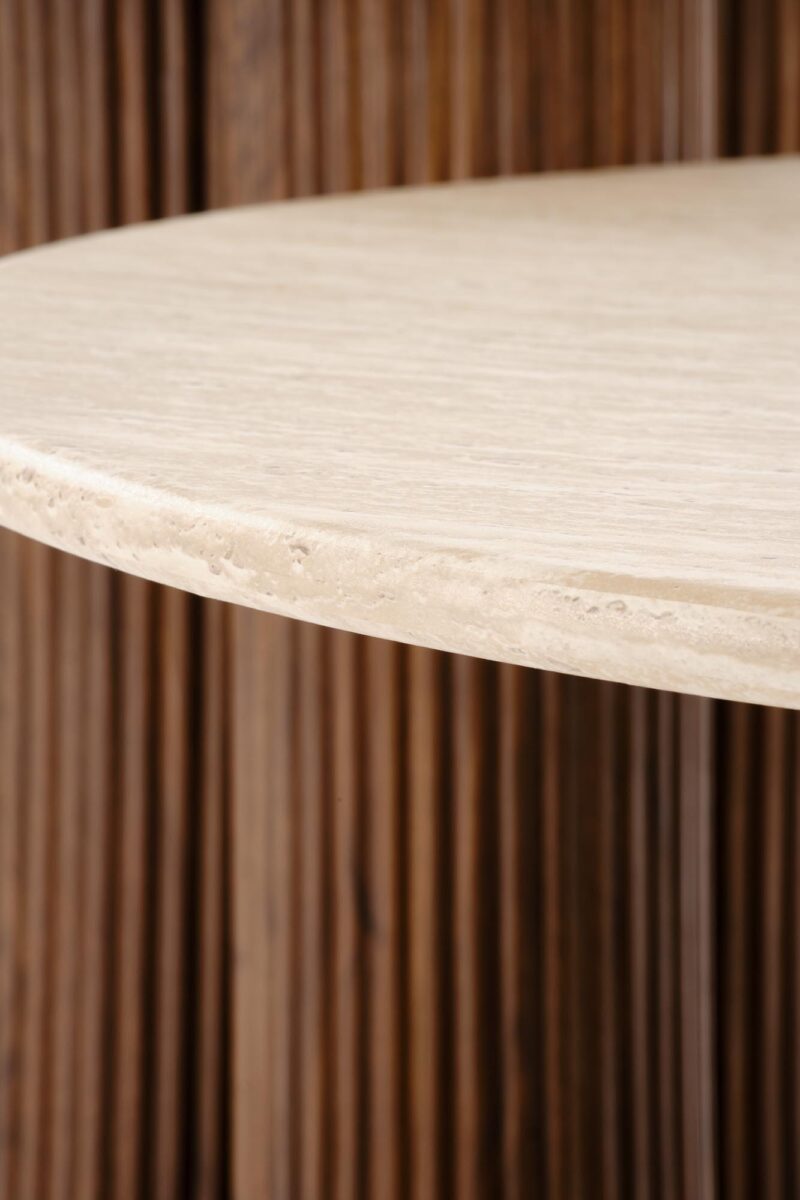 Kohvilaud DOROTEA S, travertiin / pähkel