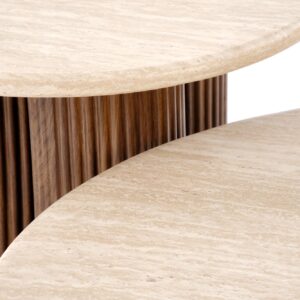 Kohvilaud DOROTEA S, travertiin / pähkel