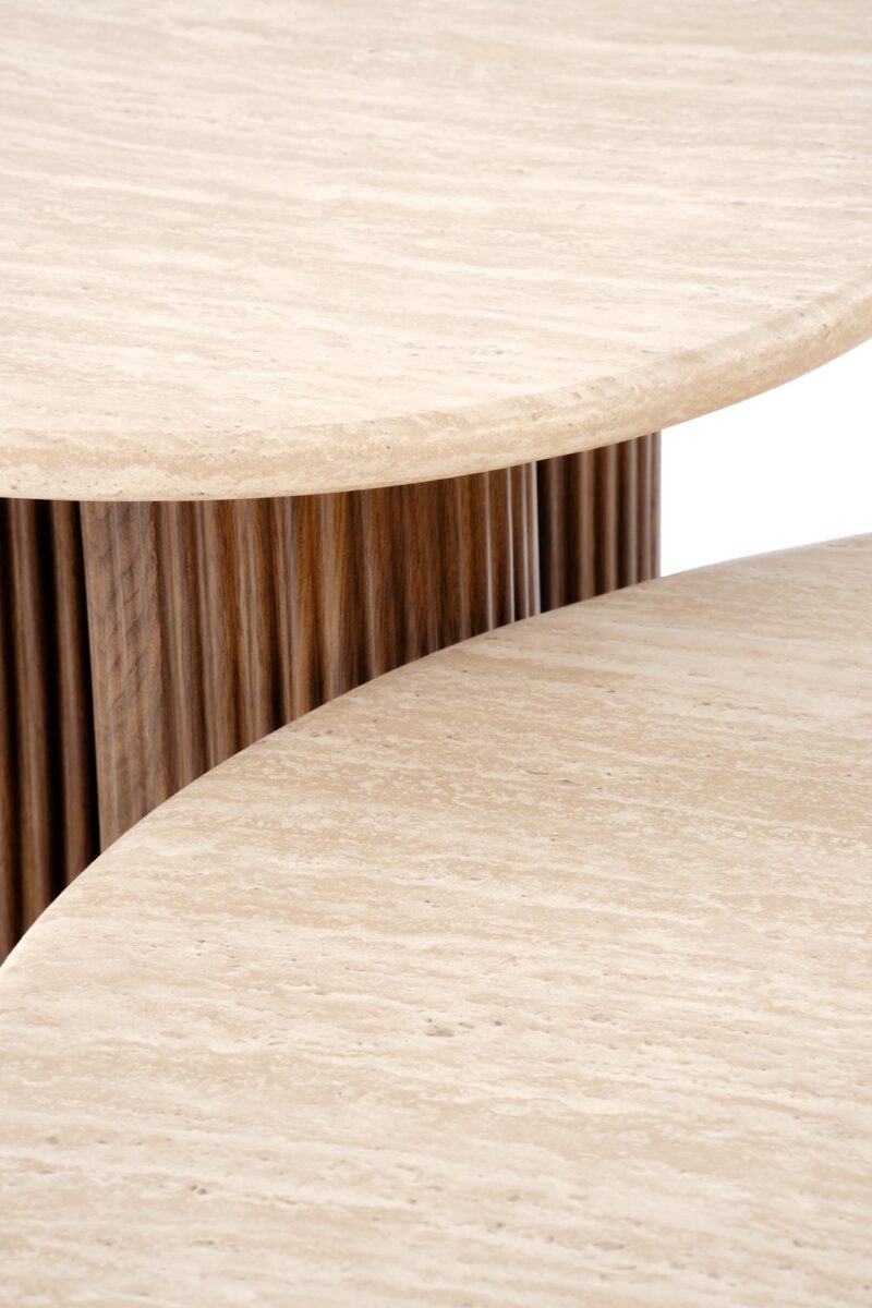 Kohvilaud DOROTEA S, travertiin / pähkel