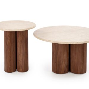 Kohvilaud DOROTEA S, travertiin / pähkel