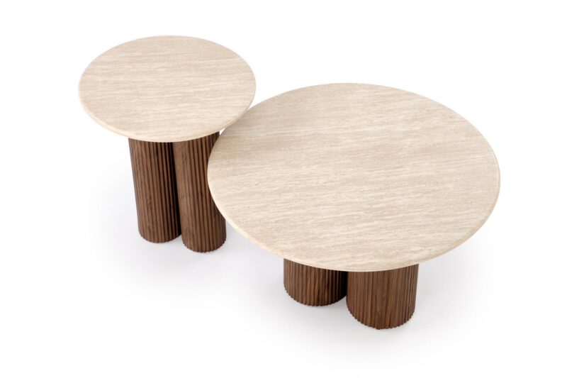 Kohvilaud DOROTEA S, travertiin / pähkel