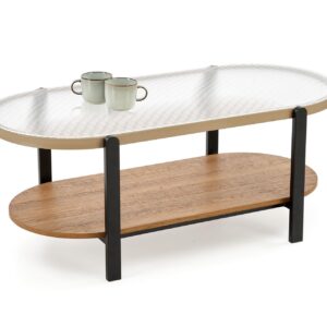 Kohvilaud GRETA, naturaalne / must