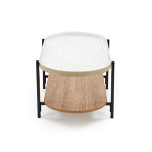 Kohvilaud GRETA, naturaalne / must