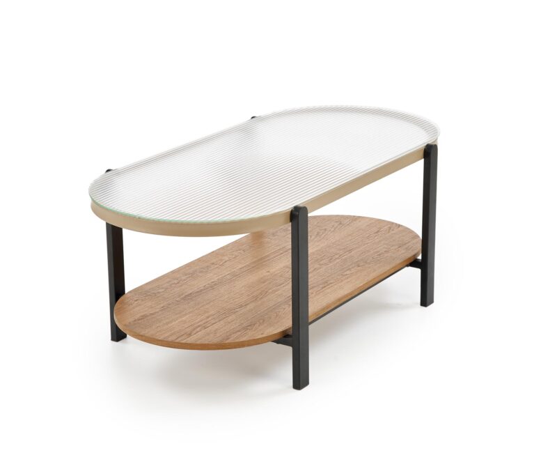 Kohvilaud GRETA, naturaalne / must