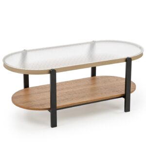 Kohvilaud GRETA, naturaalne / must