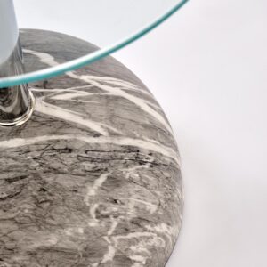 Kohvilaud ARIETTA, hall marmor / läbipaistev