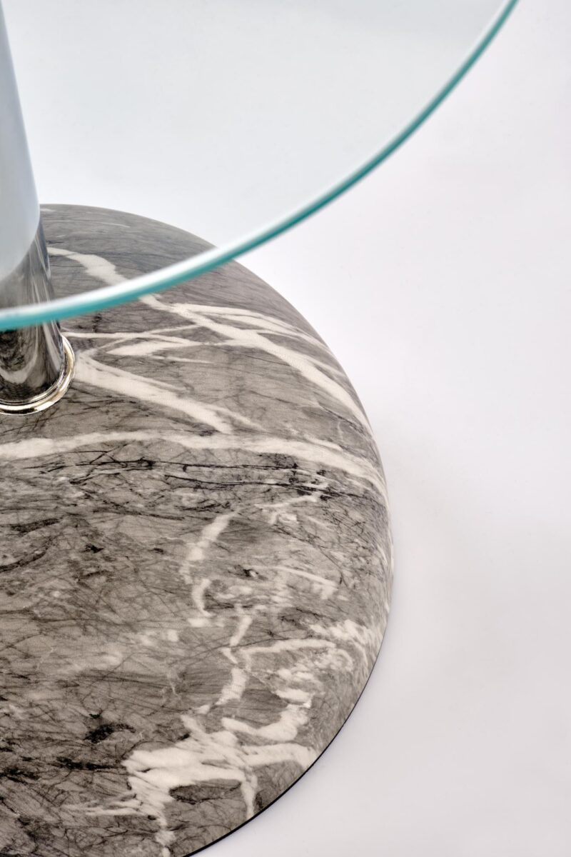 Kohvilaud ARIETTA, hall marmor / läbipaistev