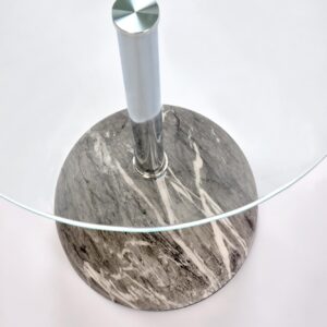 Kohvilaud ARIETTA, hall marmor / läbipaistev