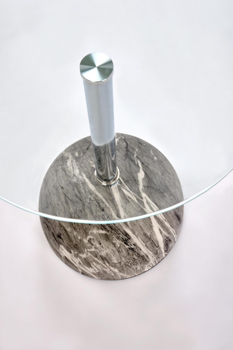 Kohvilaud ARIETTA, hall marmor / läbipaistev