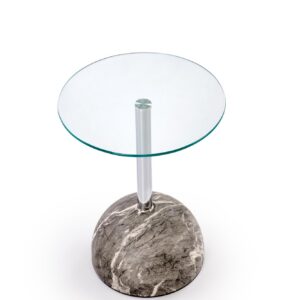 Kohvilaud ARIETTA, hall marmor / läbipaistev