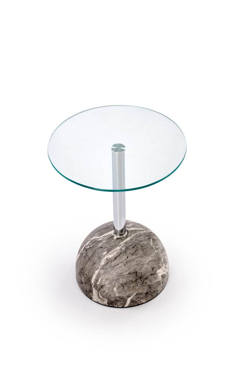 Kohvilaud ARIETTA, hall marmor / läbipaistev