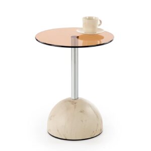 Kohvilaud ARIANA, beež marmor / merevaik