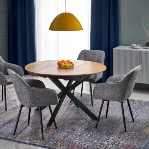 5905248136267_9 Pikendatav söögilaud LORVEN, naturaalne / must