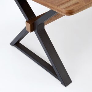 Pikendatav Söögilaud ALDORA, pähkel / must