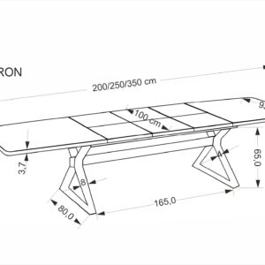 Pikendatav Söögilaud ALDORA, pähkel / must