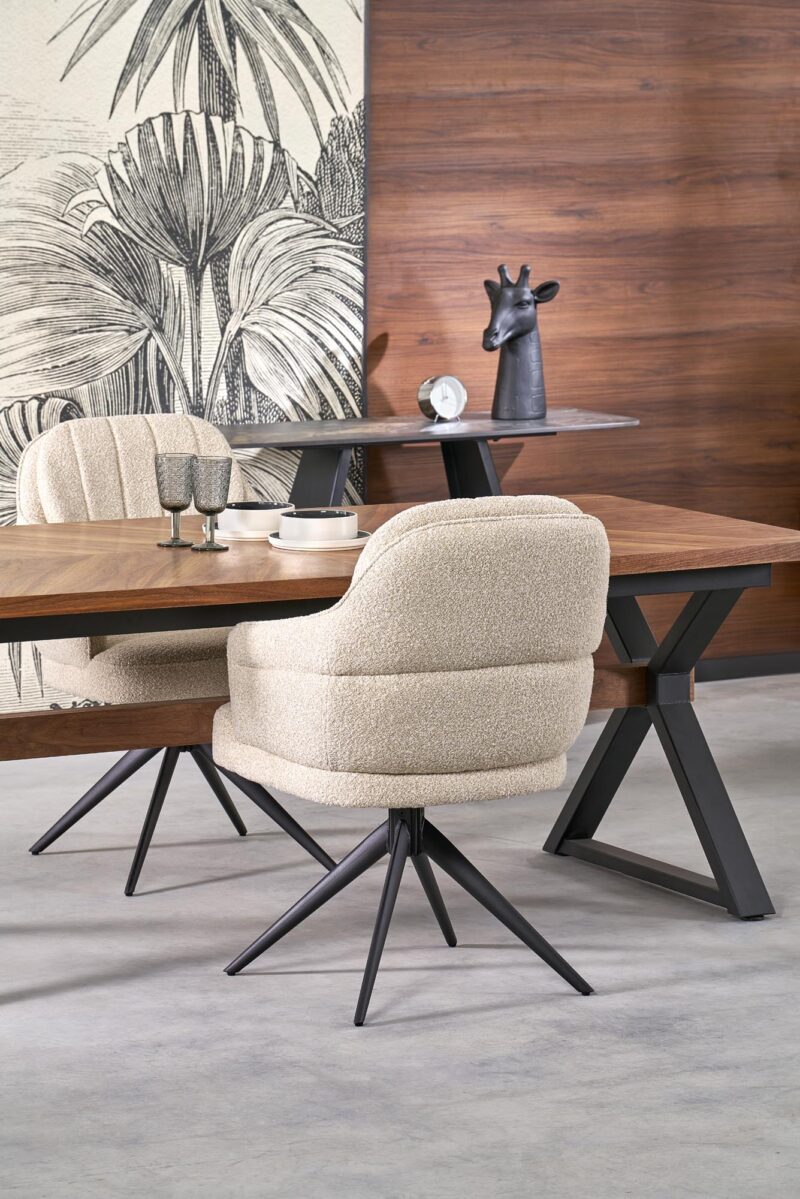 Pikendatav Söögilaud ALDORA, pähkel / must