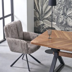 Pikendatav Söögilaud ALDORA, pähkel / must