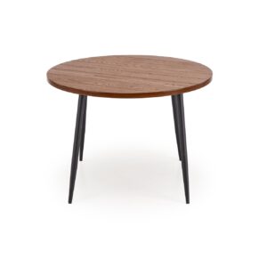 5905248136281_11 Ümmargune Söögilaud ALDORIA, pähkel / must