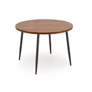 5905248136281_7 Ümmargune Söögilaud ALDORIA, pähkel / must