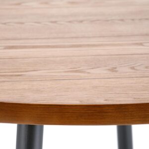 5905248136281_8 Ümmargune Söögilaud ALDORIA, pähkel / must