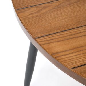 5905248136281_9 Ümmargune Söögilaud ALDORIA, pähkel / must