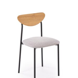 Söögilaua Komplekt DICKY, laud + 4 tooli / naturaalne / must / hall