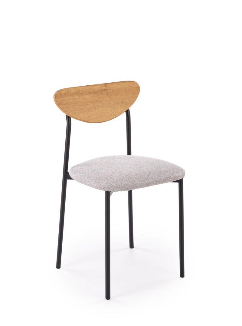 Söögilaua Komplekt DICKY, laud + 4 tooli / naturaalne / must / hall