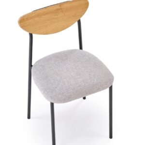 Söögilaua Komplekt DICKY, laud + 4 tooli / naturaalne / must / hall