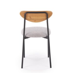 Söögilaua Komplekt DICKY, laud + 4 tooli / naturaalne / must / hall