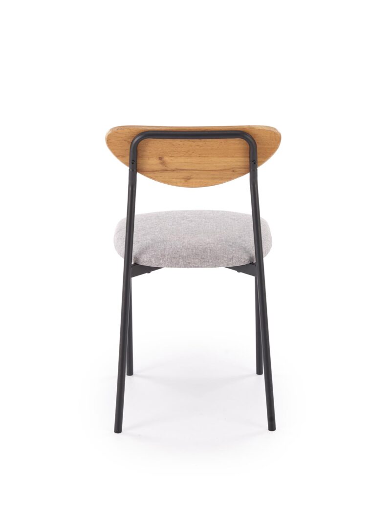 Söögilaua Komplekt DICKY, laud + 4 tooli / naturaalne / must / hall