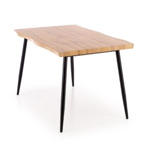 Söögilaua Komplekt DICKY, laud + 4 tooli / naturaalne / must / hall