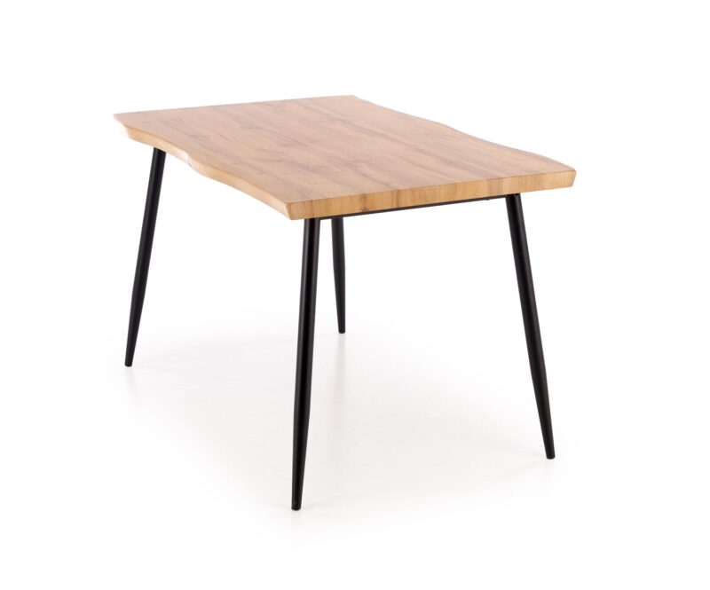 Söögilaua Komplekt DICKY, laud + 4 tooli / naturaalne / must / hall