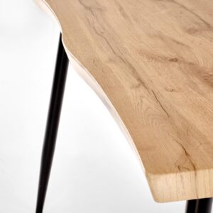 Söögilaua Komplekt DICKY, laud + 4 tooli / naturaalne / must / hall