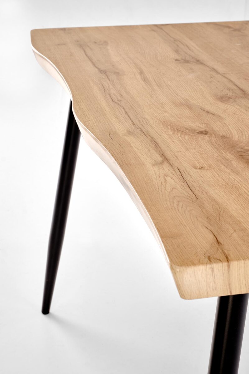 Söögilaua Komplekt DICKY, laud + 4 tooli / naturaalne / must / hall