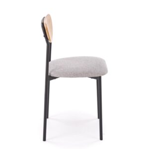 Söögilaua Komplekt DICKY, laud + 4 tooli / naturaalne / must / hall