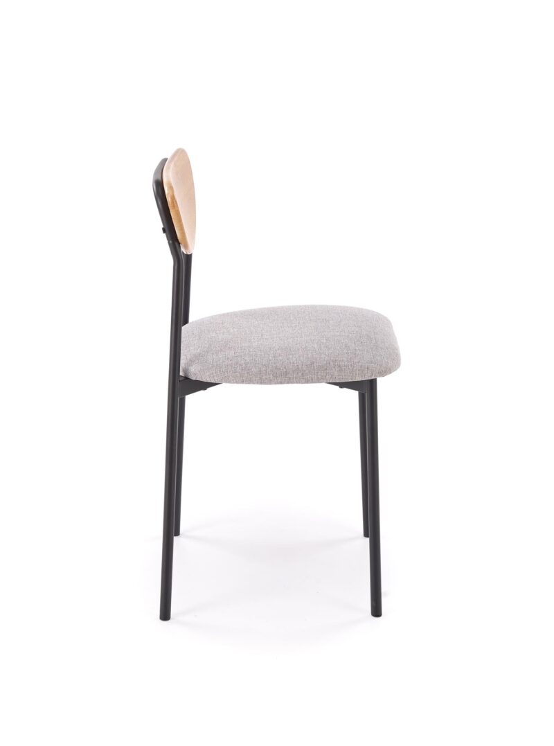 Söögilaua Komplekt DICKY, laud + 4 tooli / naturaalne / must / hall