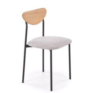 Söögilaua Komplekt DICKY, laud + 4 tooli / naturaalne / must / hall