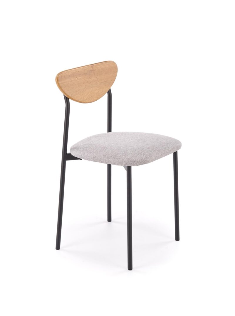 Söögilaua Komplekt DICKY, laud + 4 tooli / naturaalne / must / hall