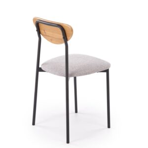 Söögilaua Komplekt DICKY, laud + 4 tooli / naturaalne / must / hall